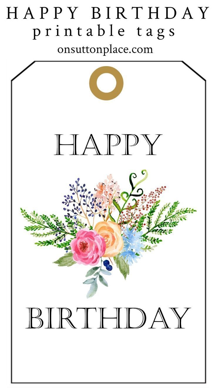 Happy Birthday Free Printable Gift Tags