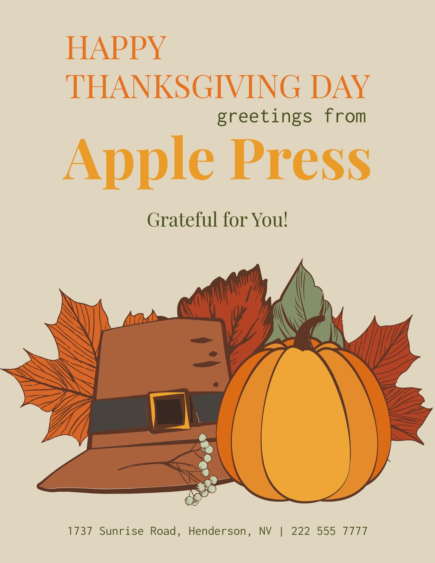 Happy Thanksgiving Day Flyer In JPG Word Pages PNG PSD EPS Illustrator SVG Google Docs Download Template