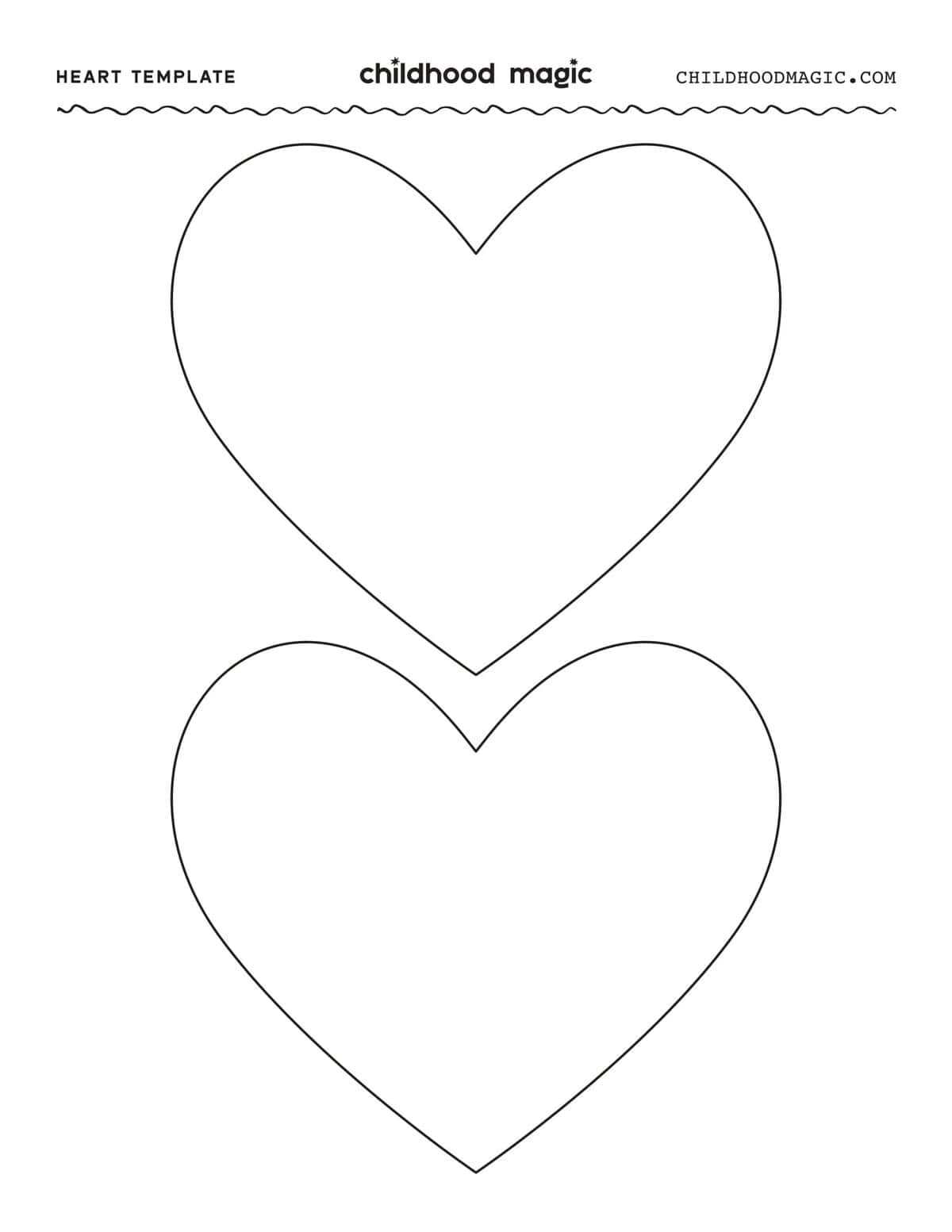 Heart Template Coloring Page Childhood Magic