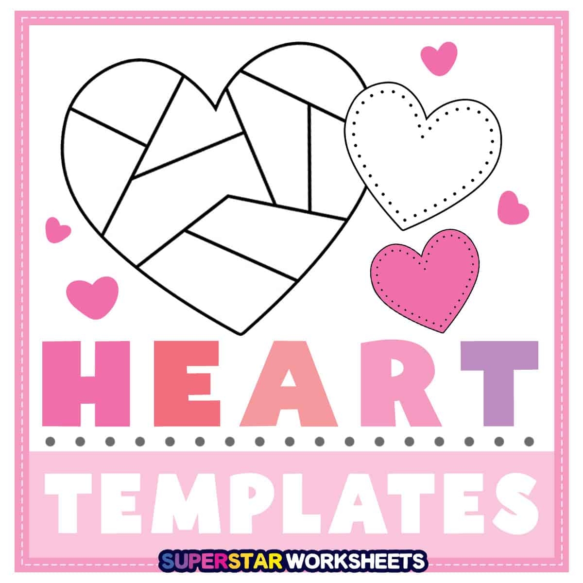 Printable Editable Full Page Heart With Lines