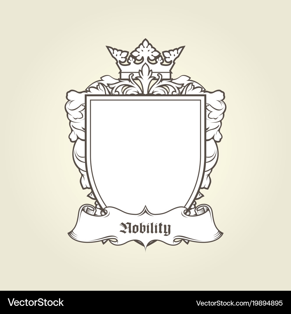 Heraldic Shield Template Royalty Free Vector Image