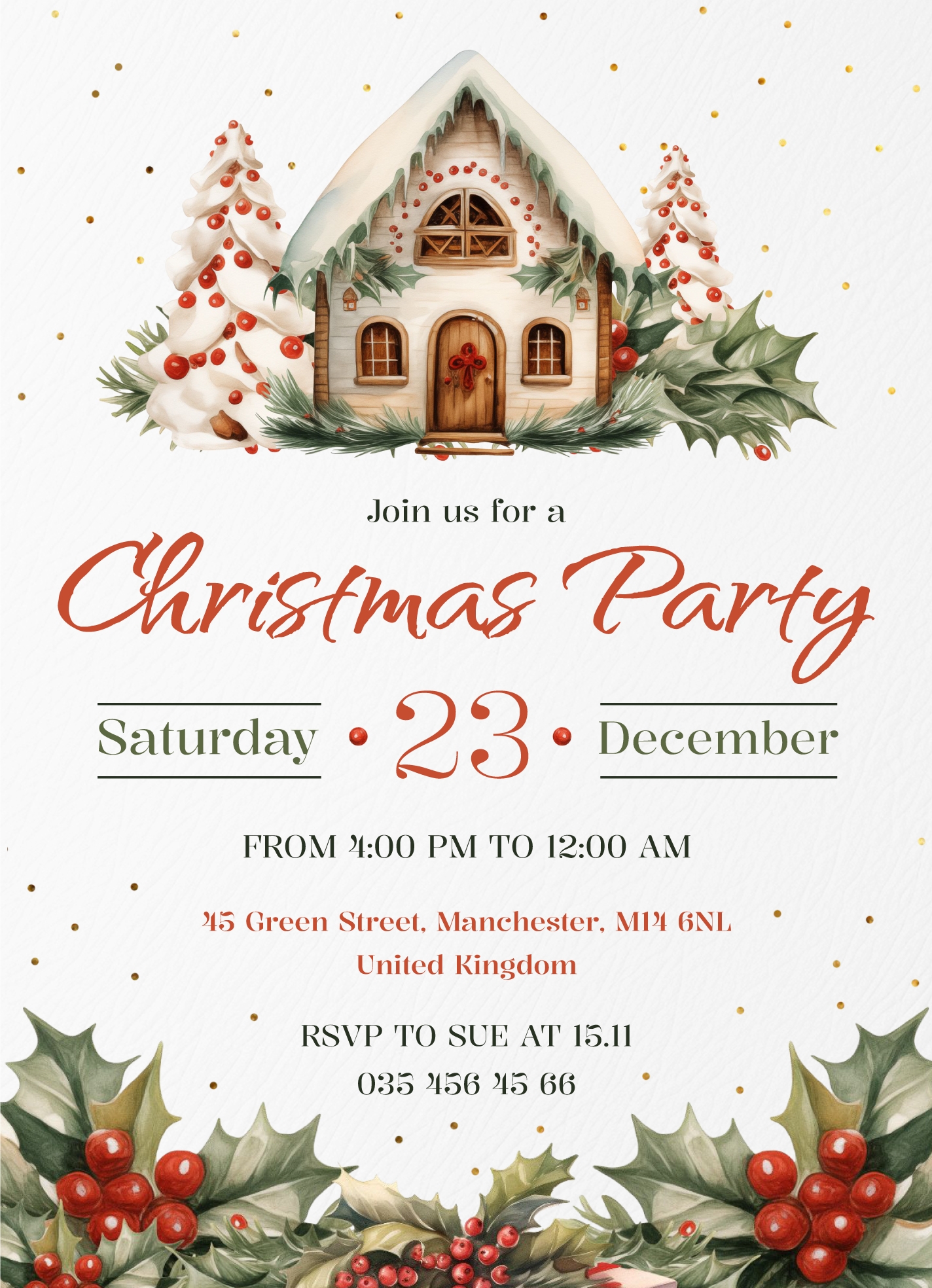 Free Printable Editable Christmas Invitations