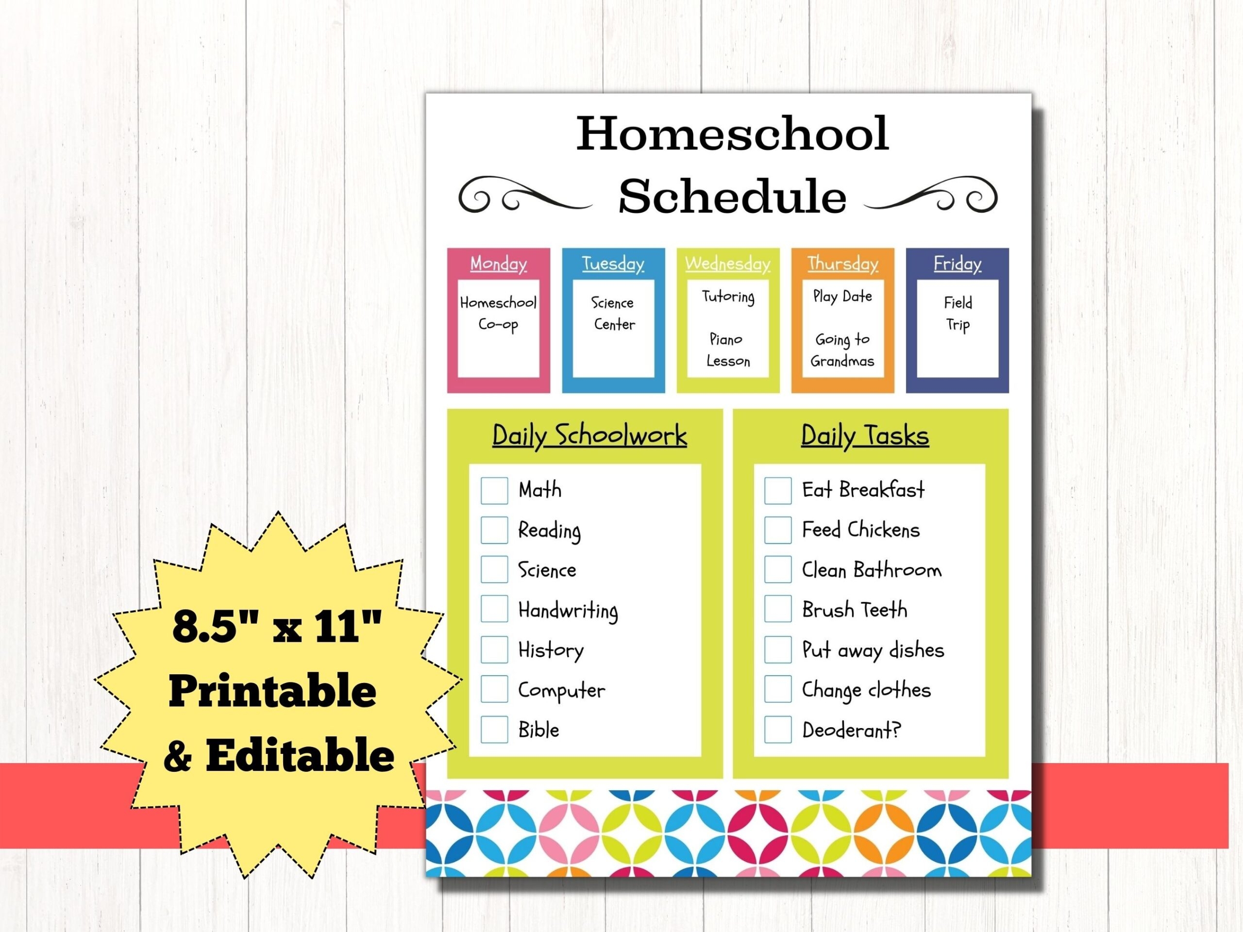 Edit Printable Timeline Homeschool