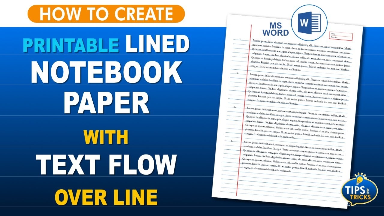How Do I Make Lined Notebook Paper In Word Print Text On Lined Paper YouTube