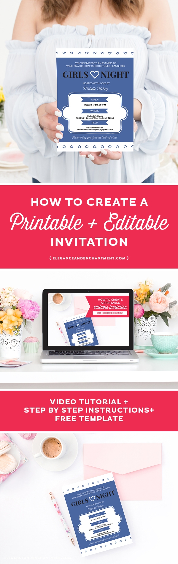 How To Create A Printable Editable Invitation Elegance Enchantment