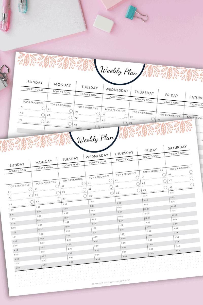 How To Create A Weekly Plan Plus FREE Printable Planner Template