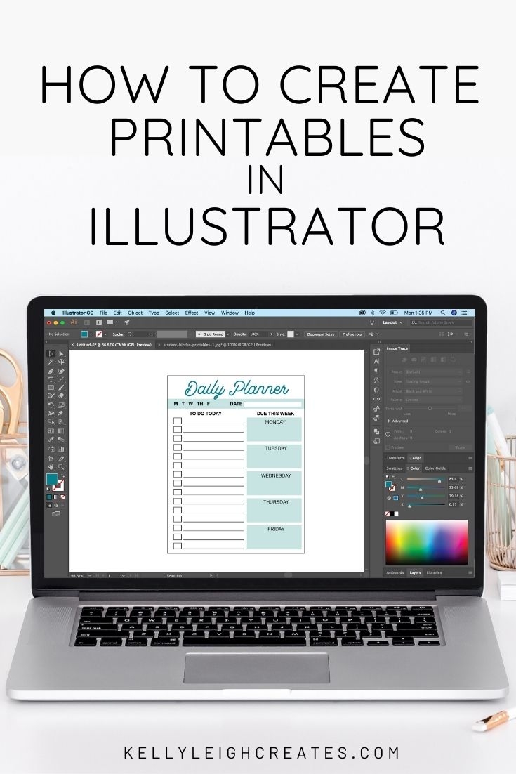 How To Create Printables In Illustrator Kelly Leigh Creates