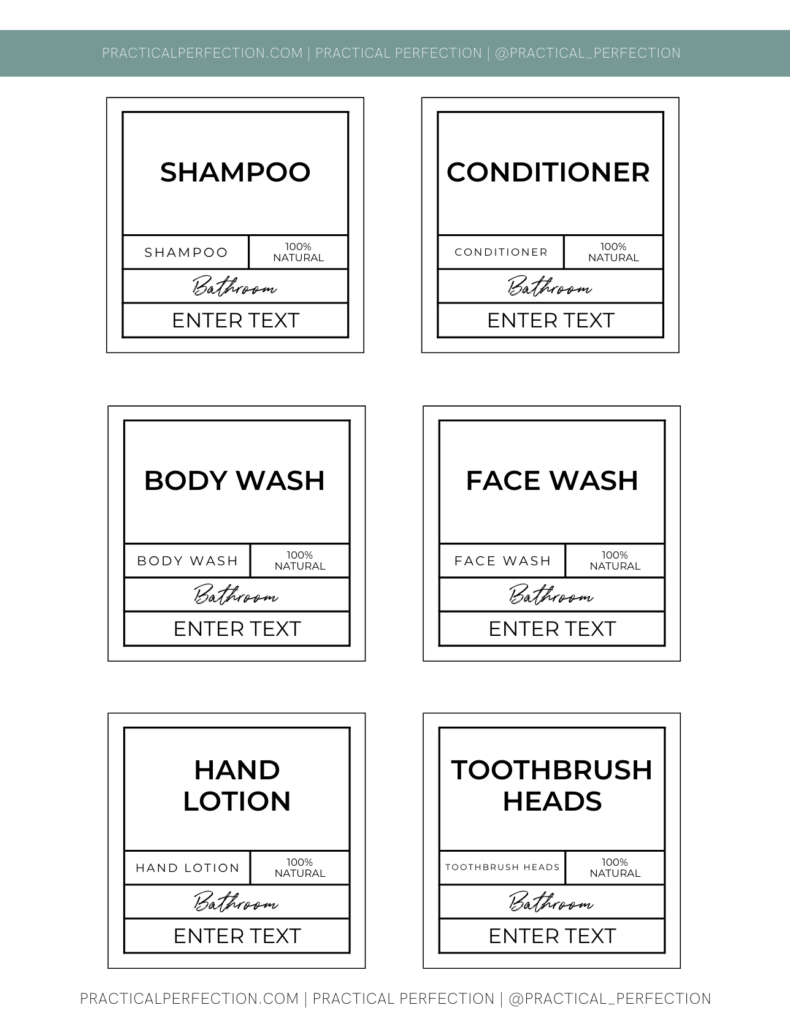 How To Design And Print Your Own Home Organization Labels On Canva Practical Perfection