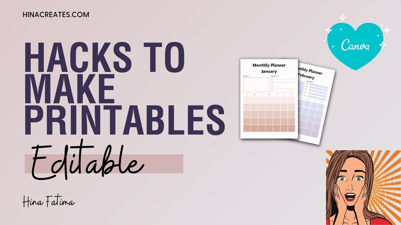 How To Make Editable Printables With Canva Templates YouTube