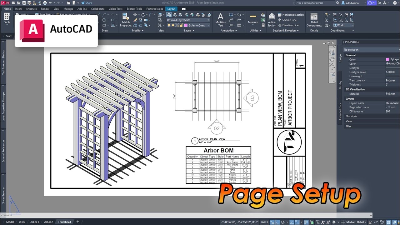 How To Properly Do A Page Setup Paper Space Layout AutoCAD 2023 YouTube