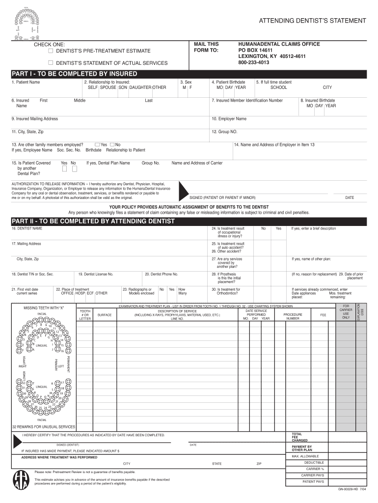 Humana Editable And Printable Dispute Form