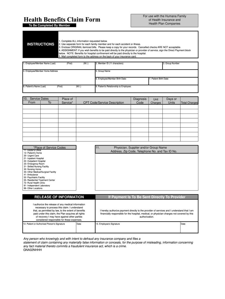 Humana Dental Claims Address Fill Out Sign Online DocHub