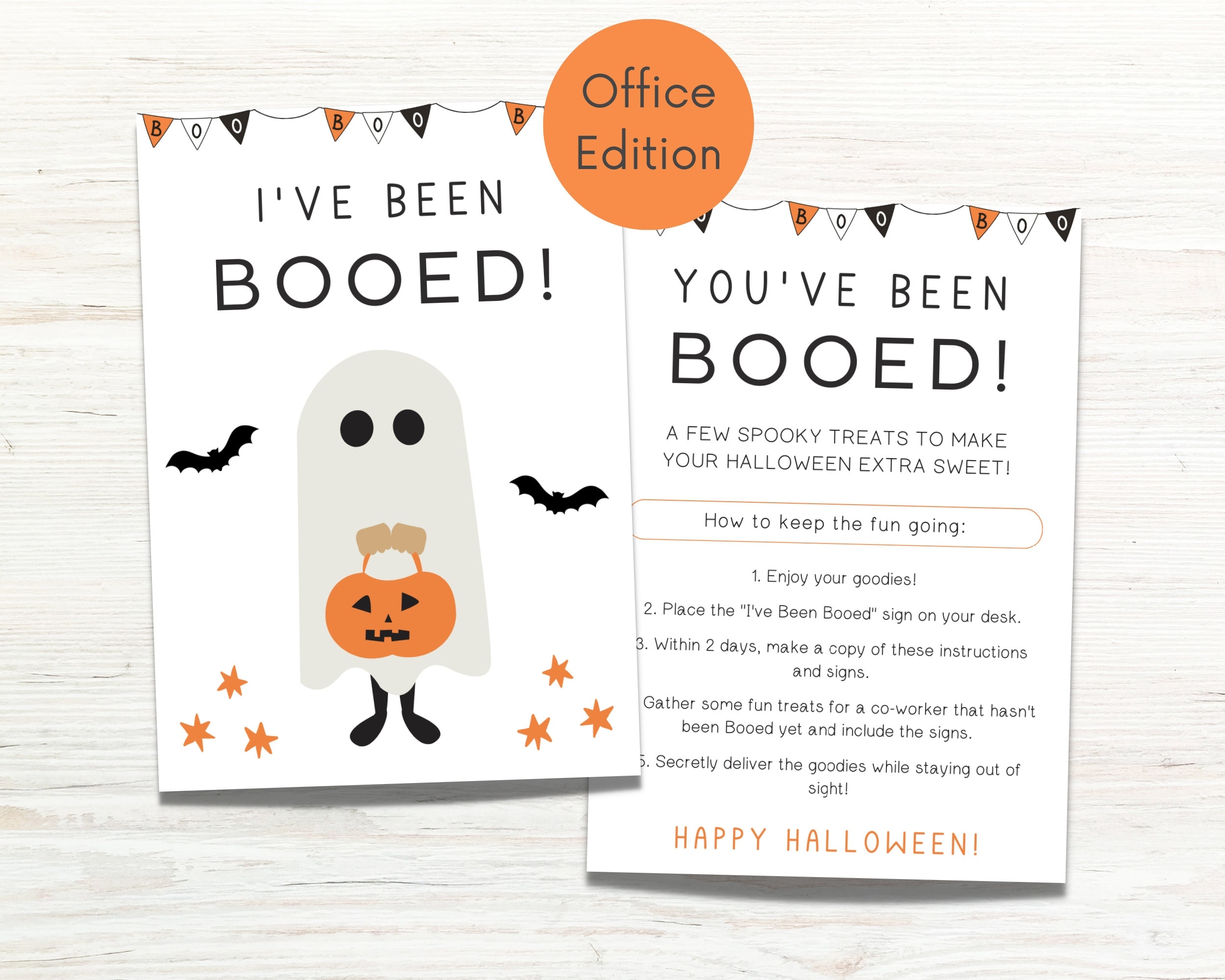 I ve Been Booed Coworker Game I ve Been Booed At Work Printable You ve Been Booed For Co Worker For Office Booed Sign Instant Download Etsy