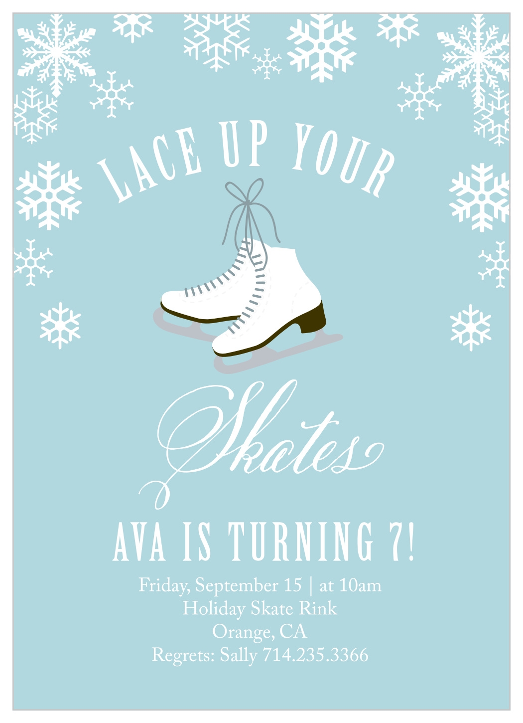 Ice Skates Children s Birthday Invitations By Basic Invite