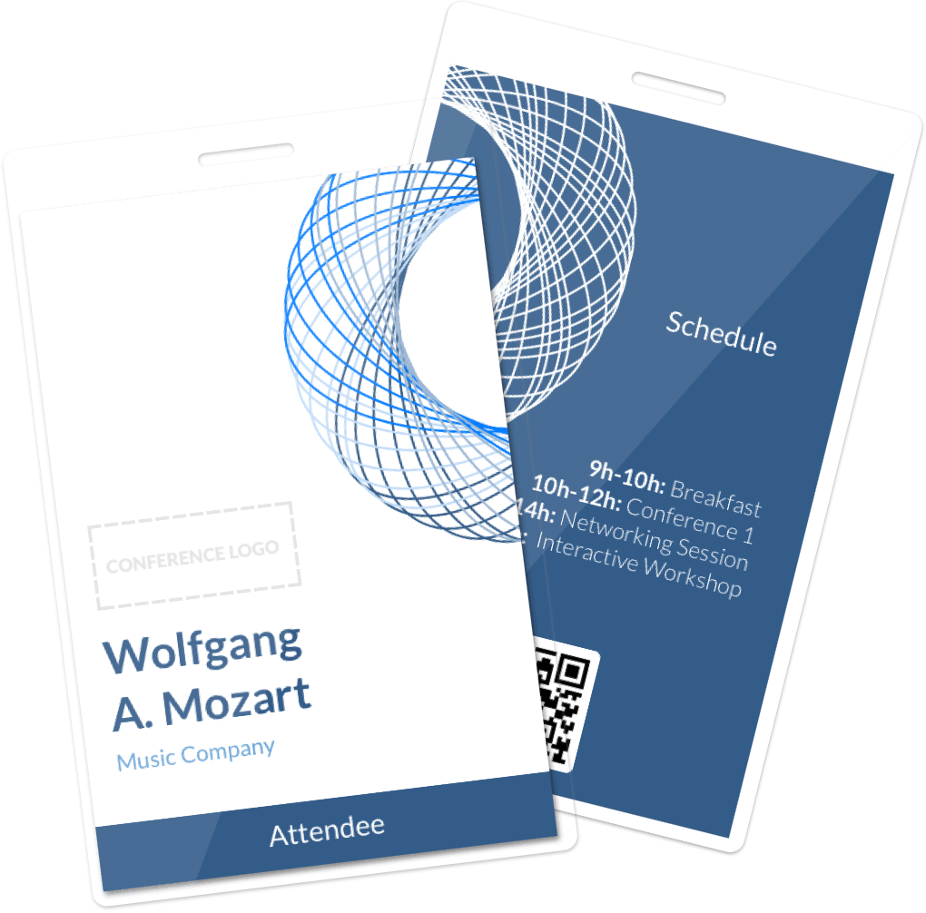 Impress Your Upcoming Event Guests With These Four Name Badge Templates Conference Badge