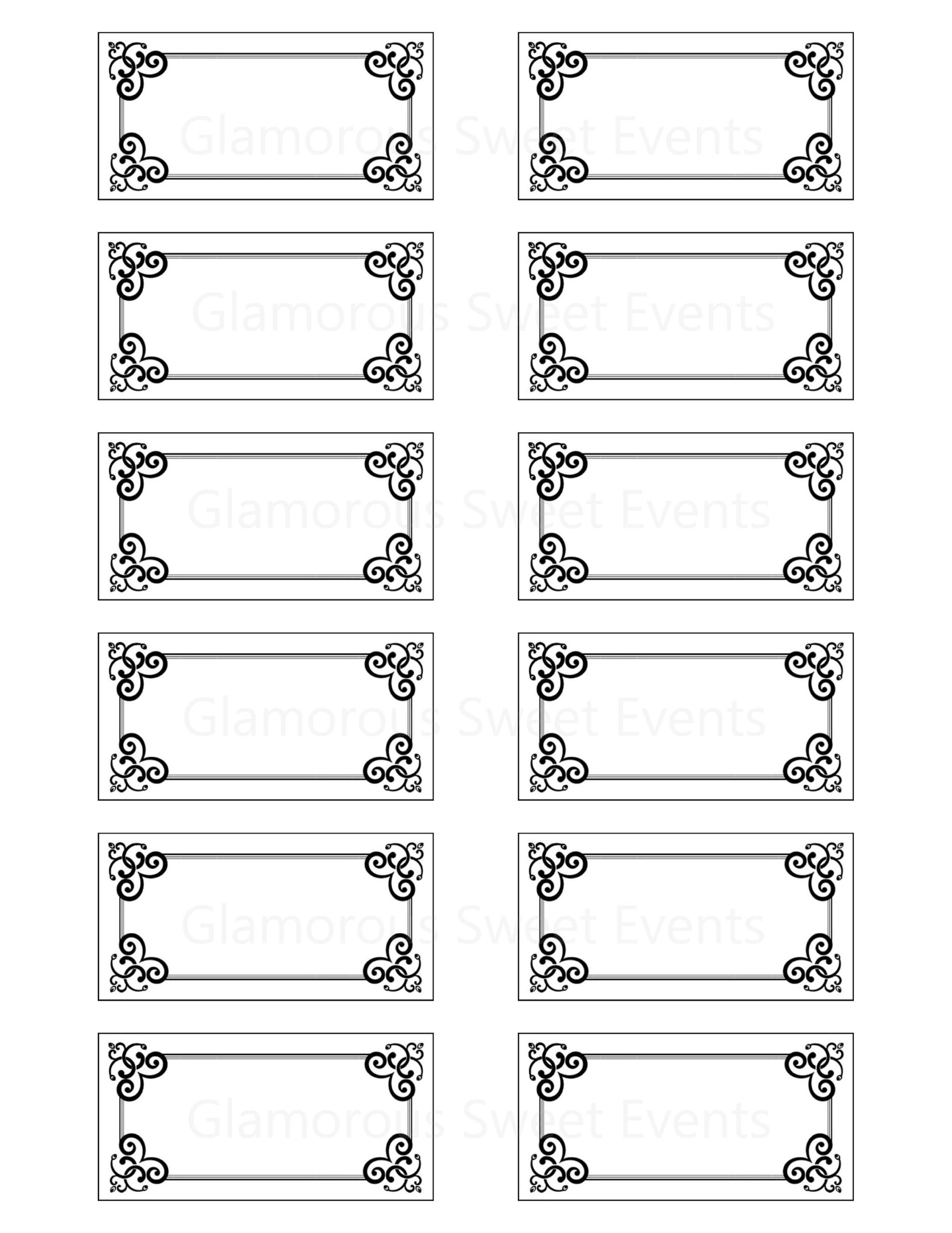 INSTANT DOWNLOAD Black And White Labels Blank Labels Craft Labels Printable Etsy