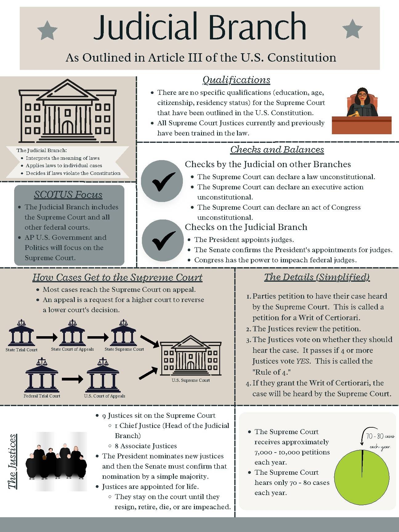 Judicial Branch Poster U S Government U S History By Old Gate Outfitters