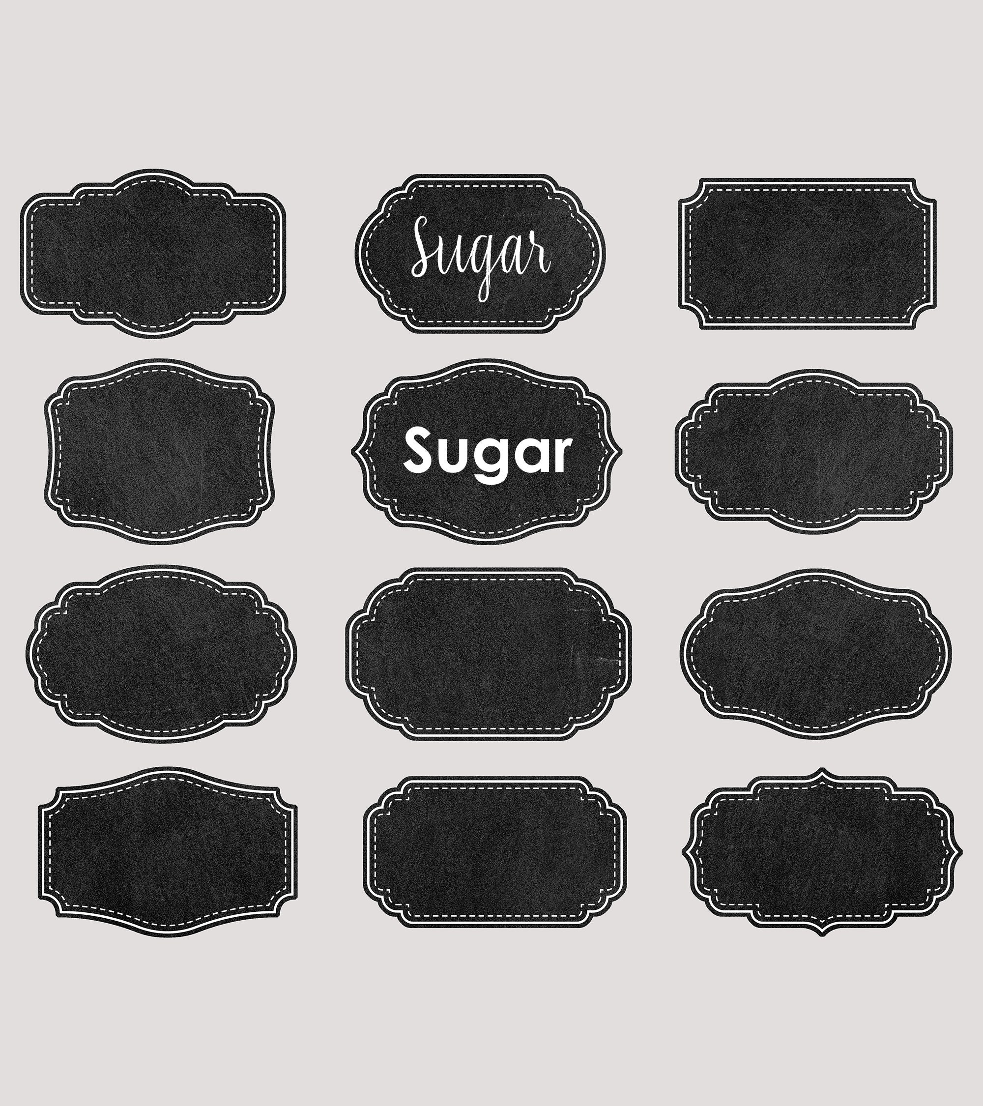 Editable Printable Chalkboard Labels