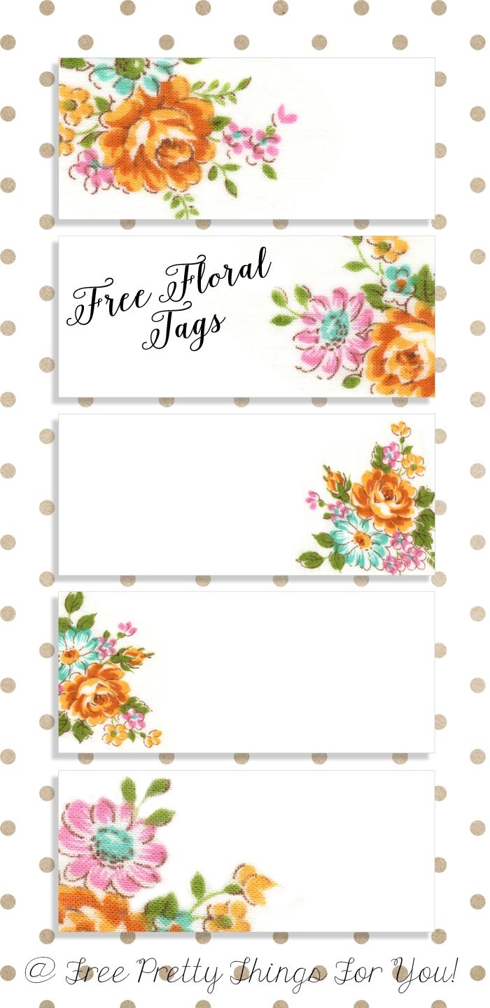 Labels Pretty Floral VintageTags