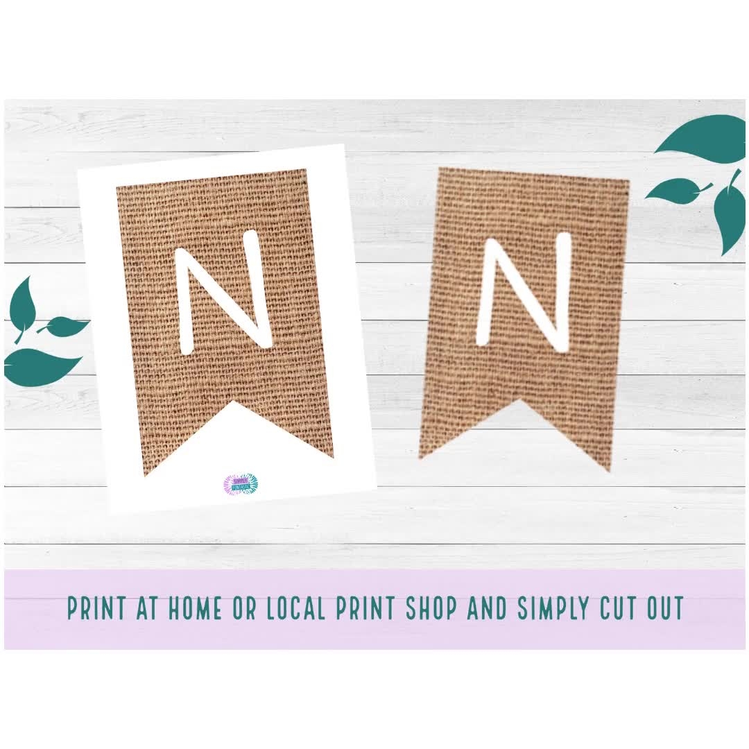 Large Burlap Banner White Lettering instant Download Printable Wedding Shower Bridal Shower Bachelorette Party DIY Banner Etsy