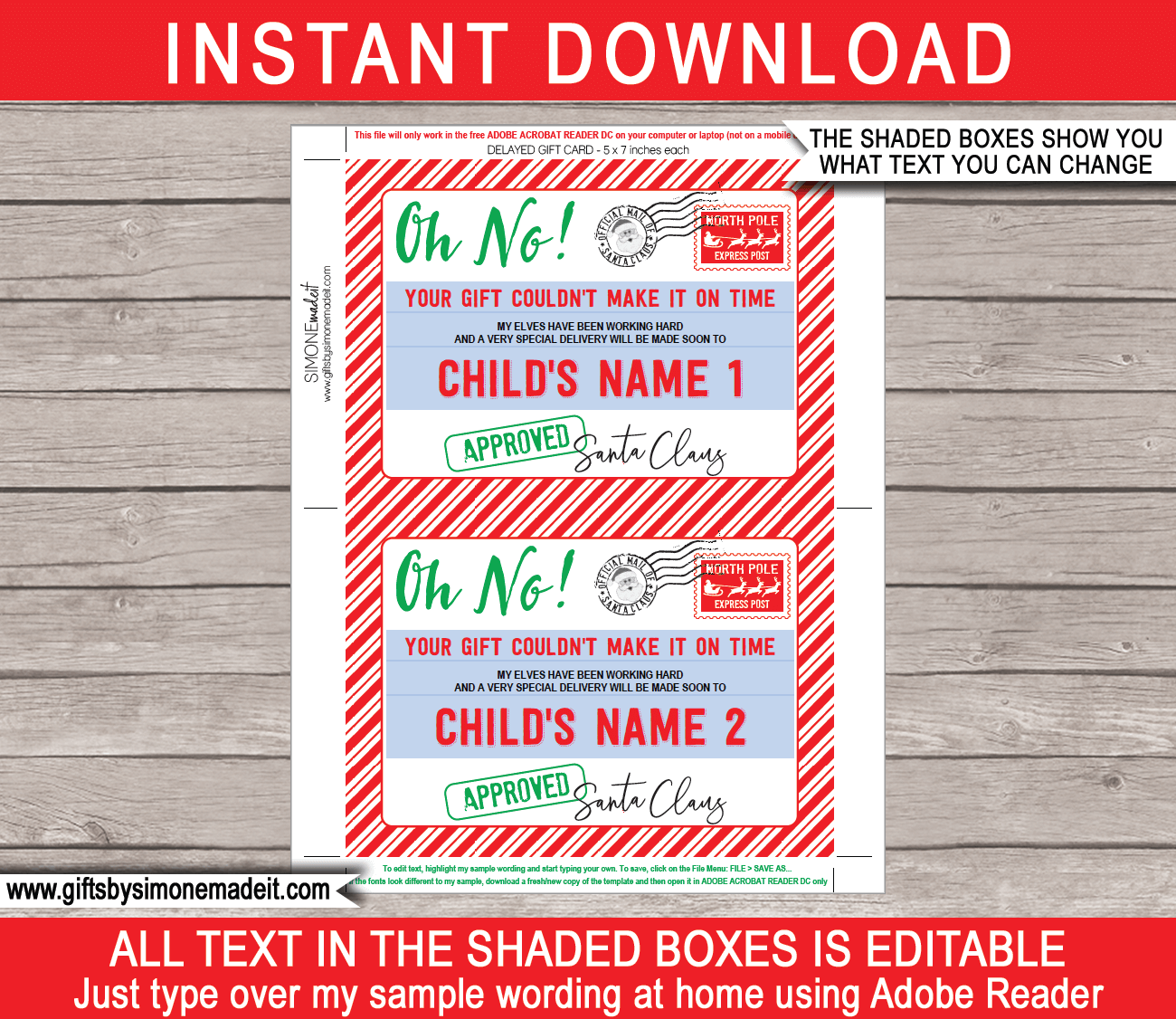 Free Editable Printable Do Not Open Until Christmas