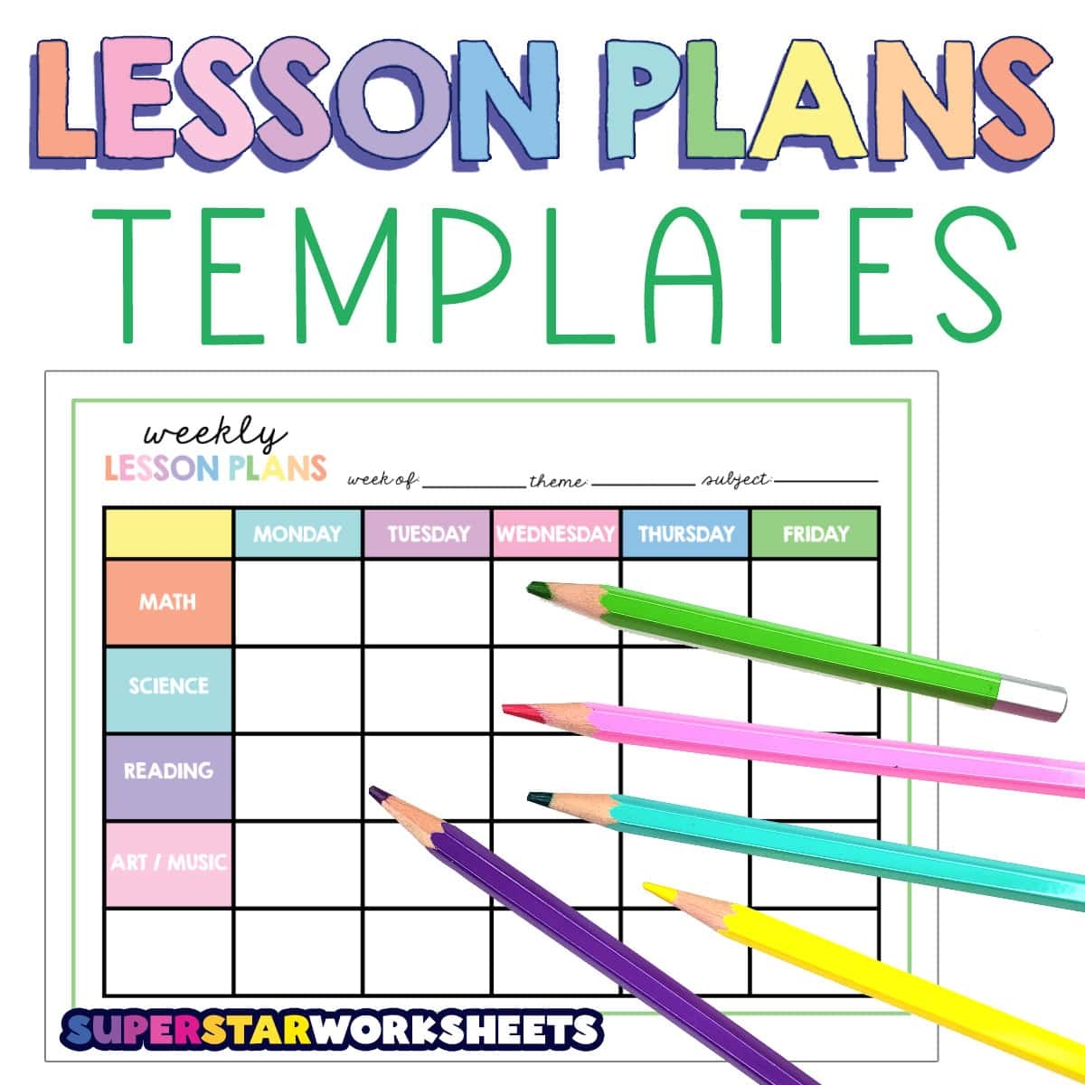 Lesson Plan Template Free Printables Superstar Worksheets