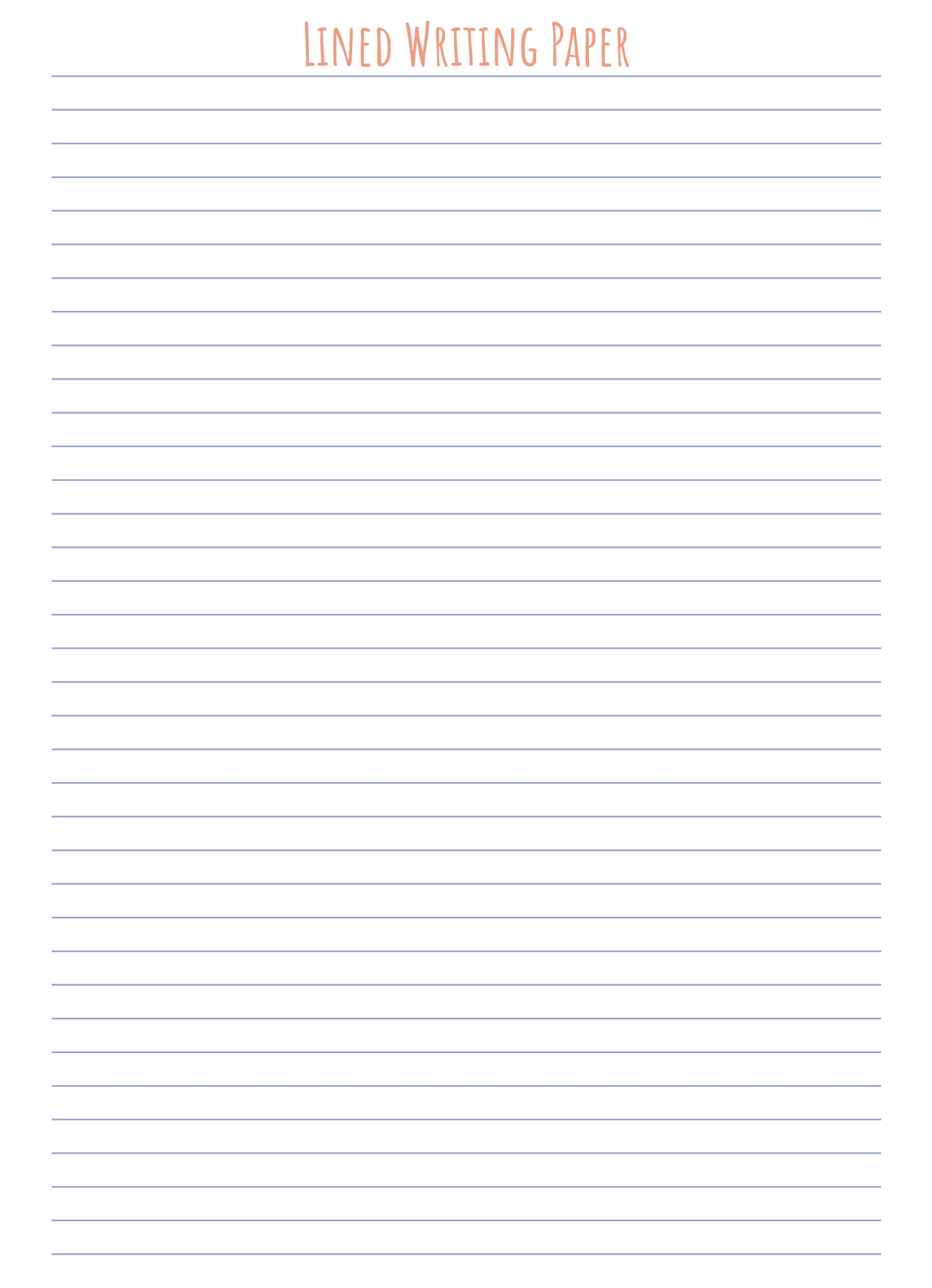 Printable Lined Paper Editable