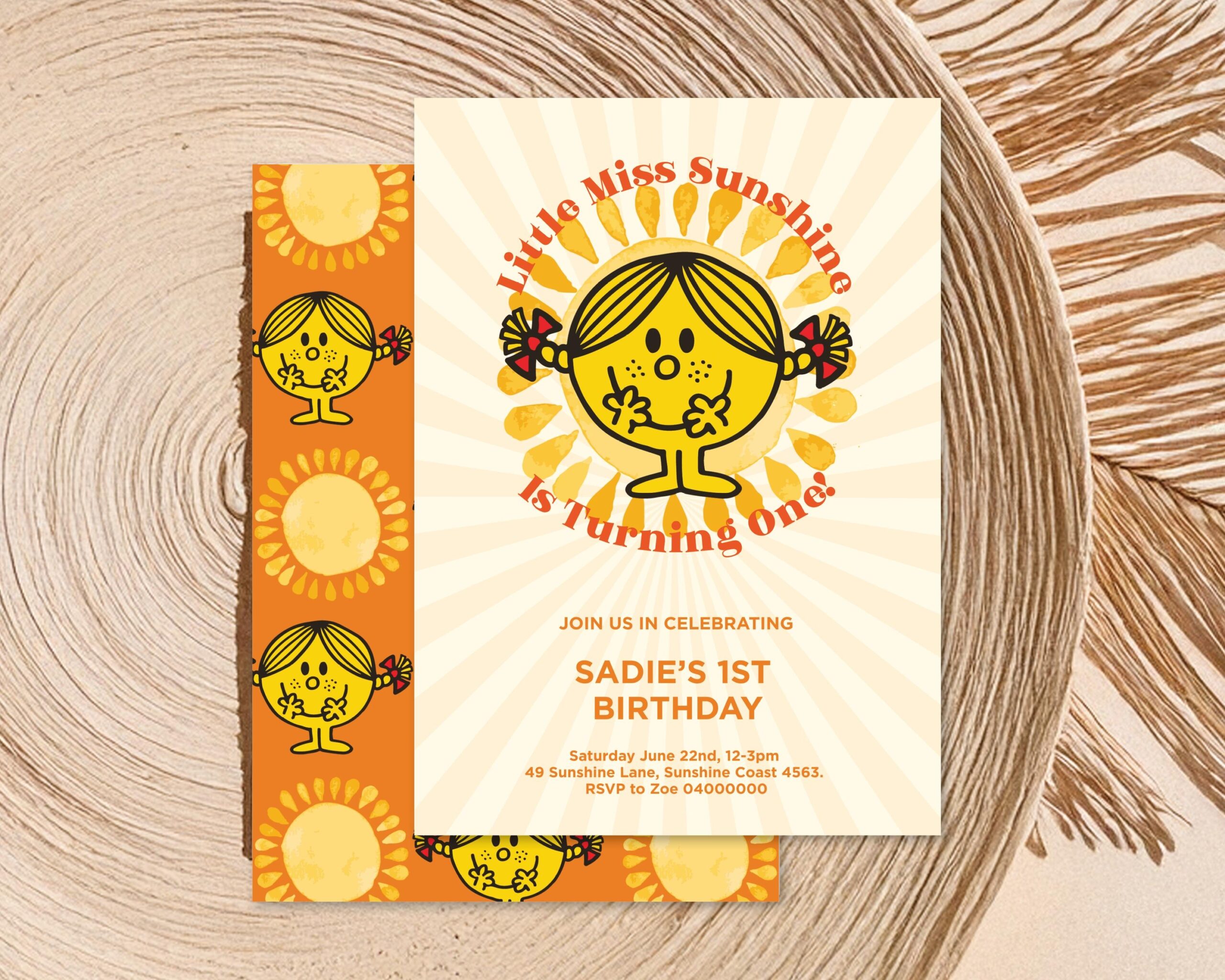 Little Miss Sunshine Birthday Invitation First Birthday Invite Girl Birthday Invitation Sunshine Birthday Party Invite Etsy