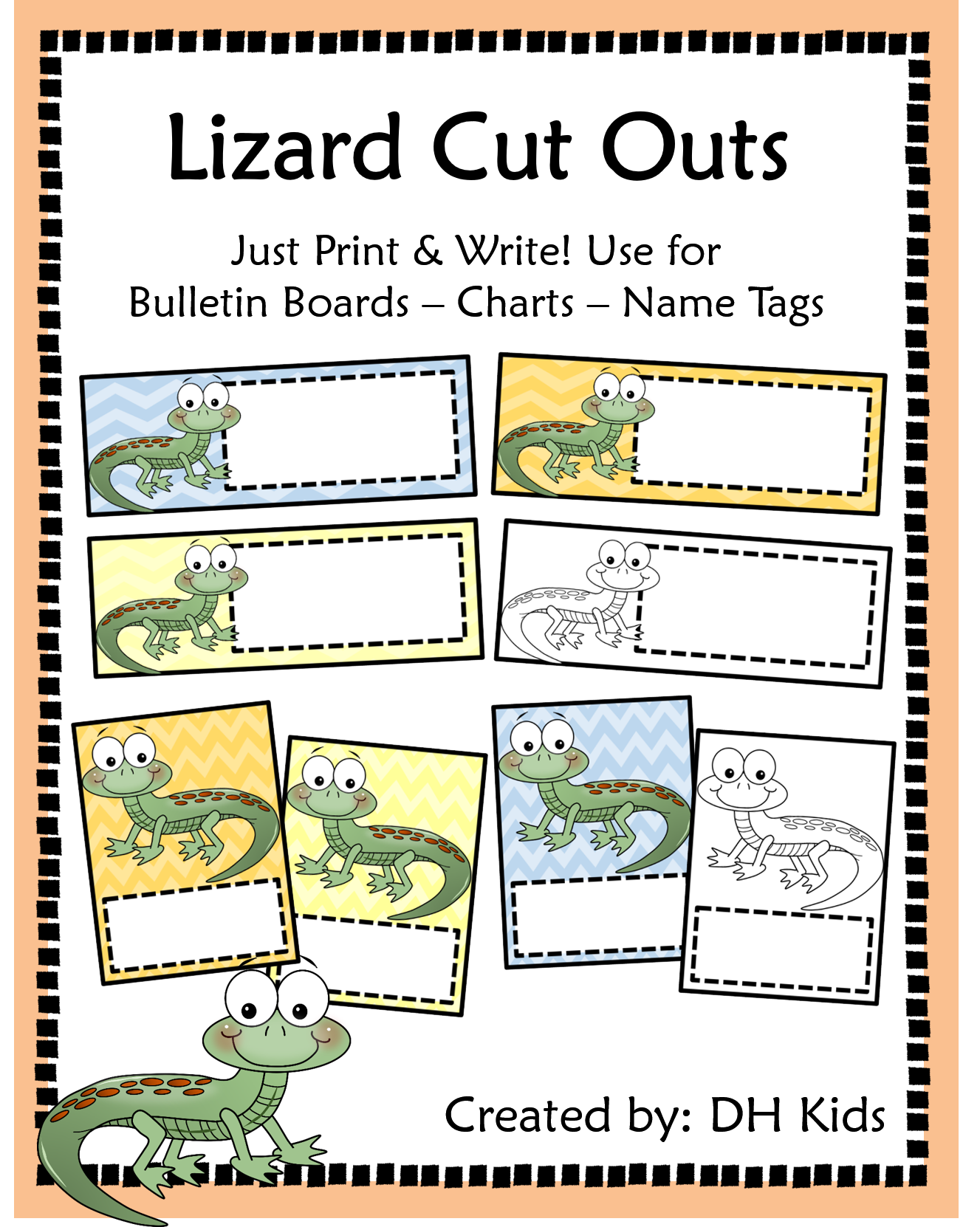Lizard Cut Outs Name Labels Name Tags Made By Teachers