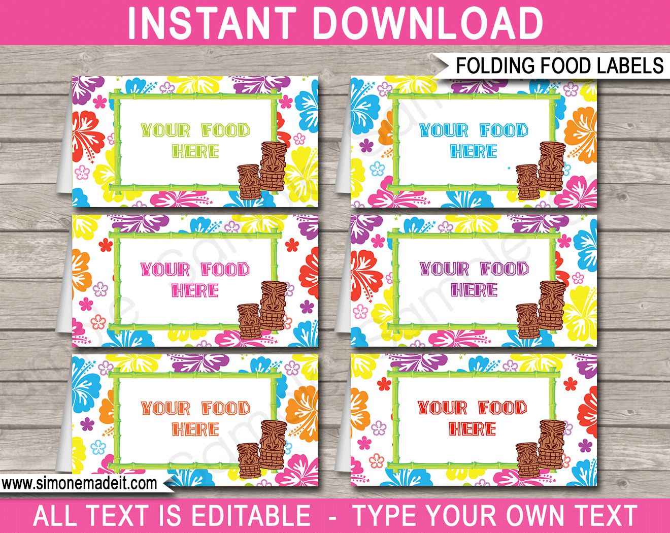 Free Printable Editable Food Labels