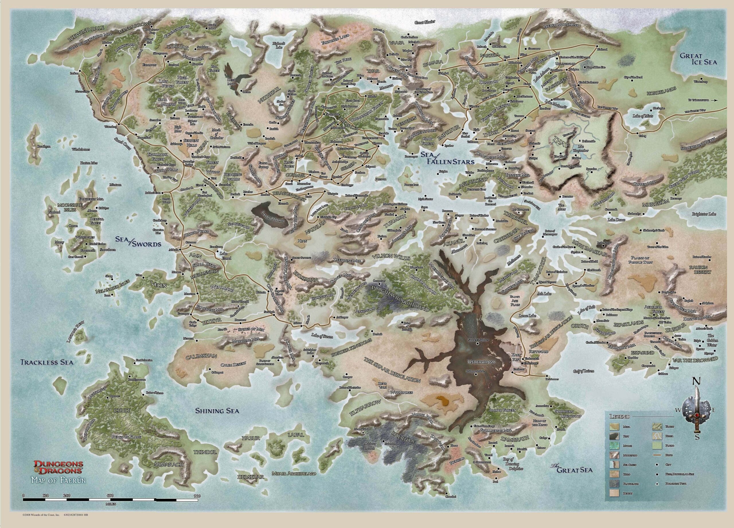 Map Of Faerun In The Forgotten Realms World Anvil