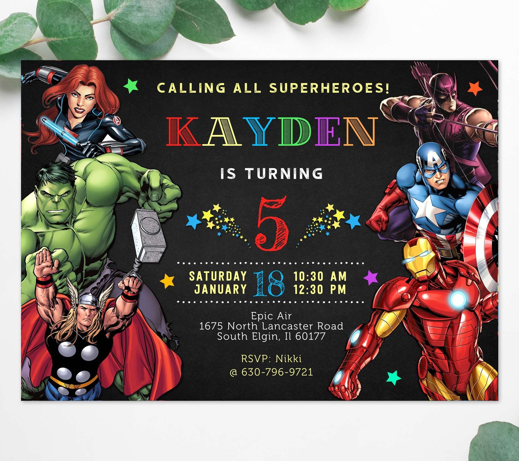 Marvel Avengers Birthday Invitation Instant Download Template Worksheets Library