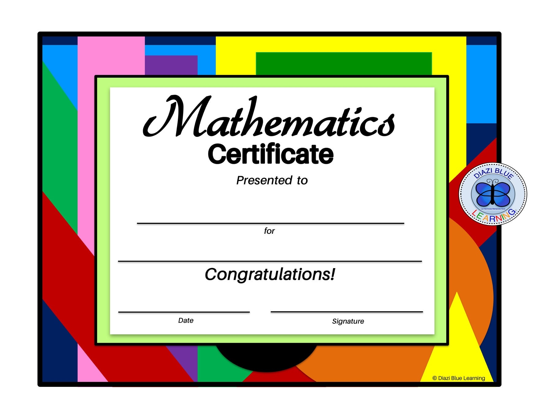Math Certificate PDF Math Certificate Editable Math Certificate Worksheets Library