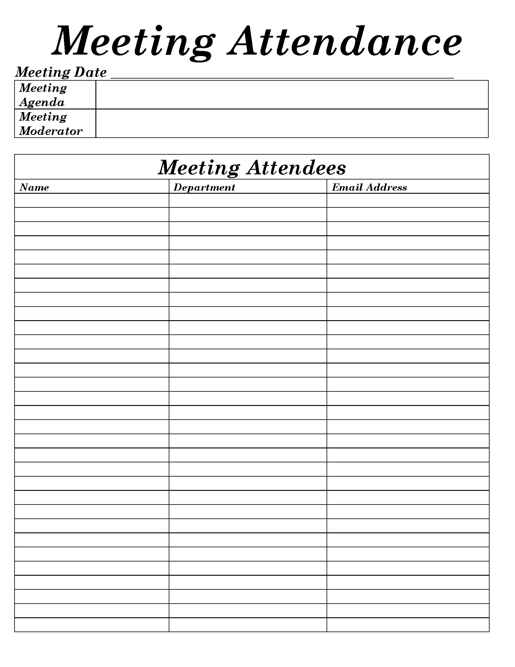 Meeting Sign In Sheet Editable Sign Up Form Template Printable Sign Up Page Layout Contact Information Spreadsheet Sign In Tracker Etsy