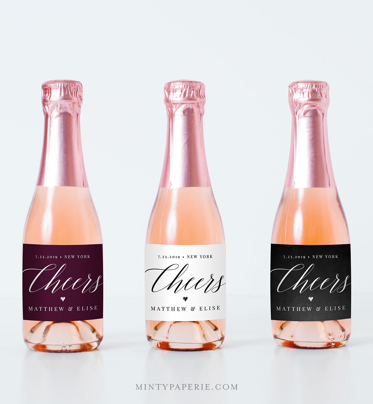 Editable Printable Mini Champagne Label