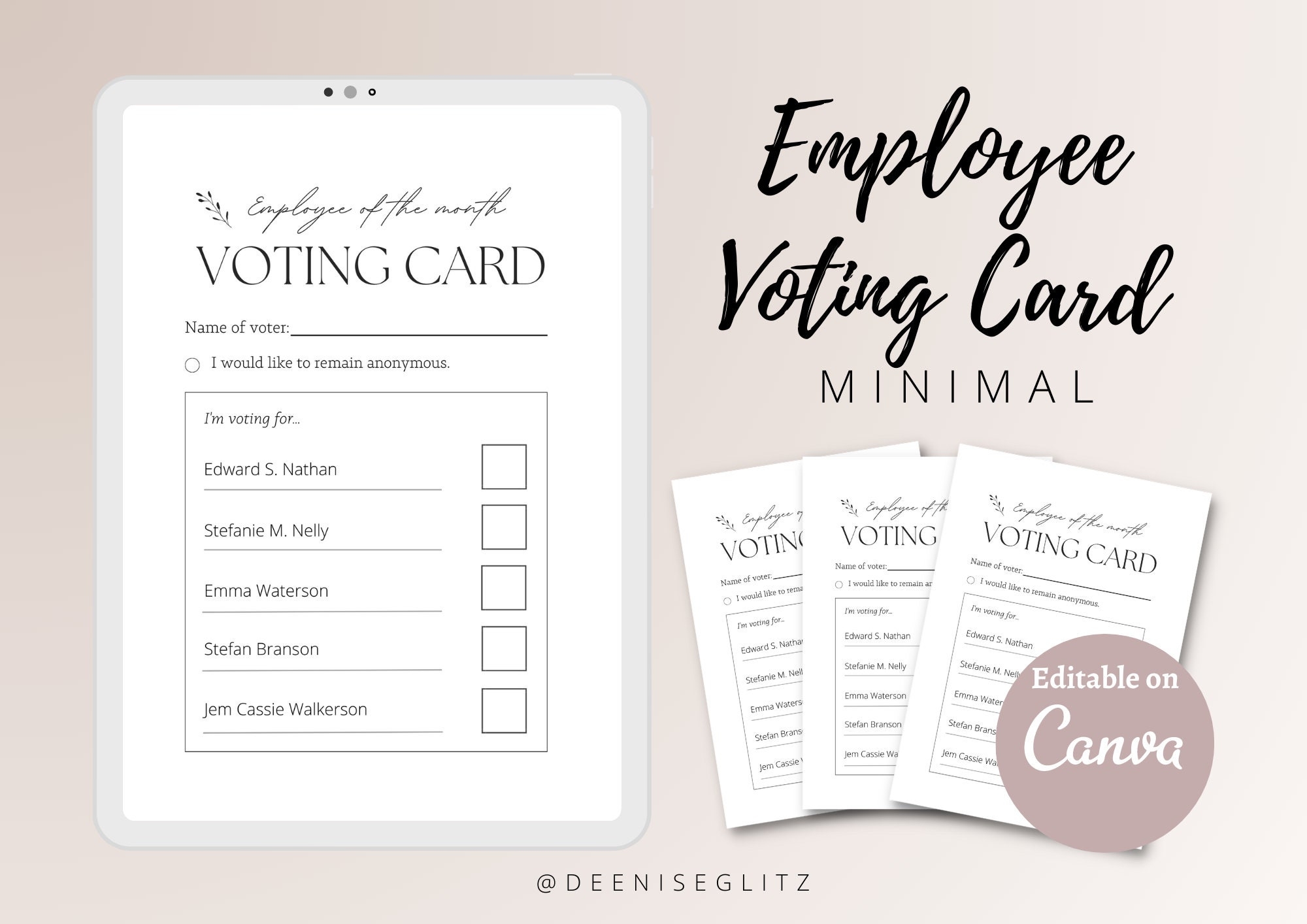 Editable Printable Ballot Template