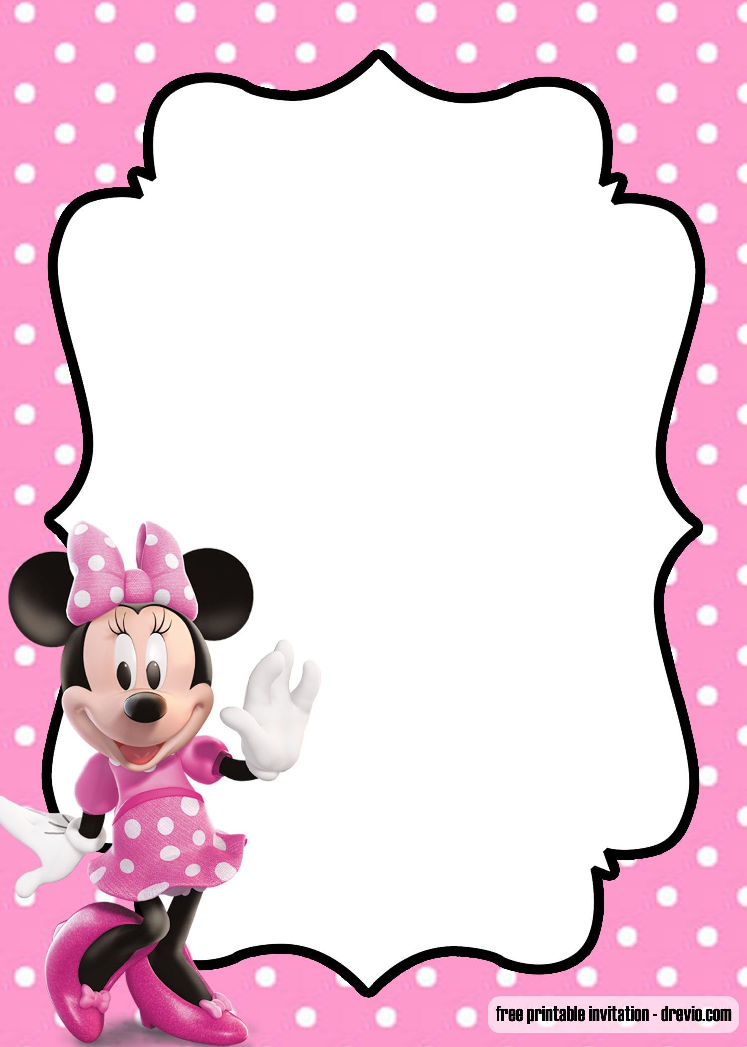 Minnie Mouse Birthday Invitations Printable