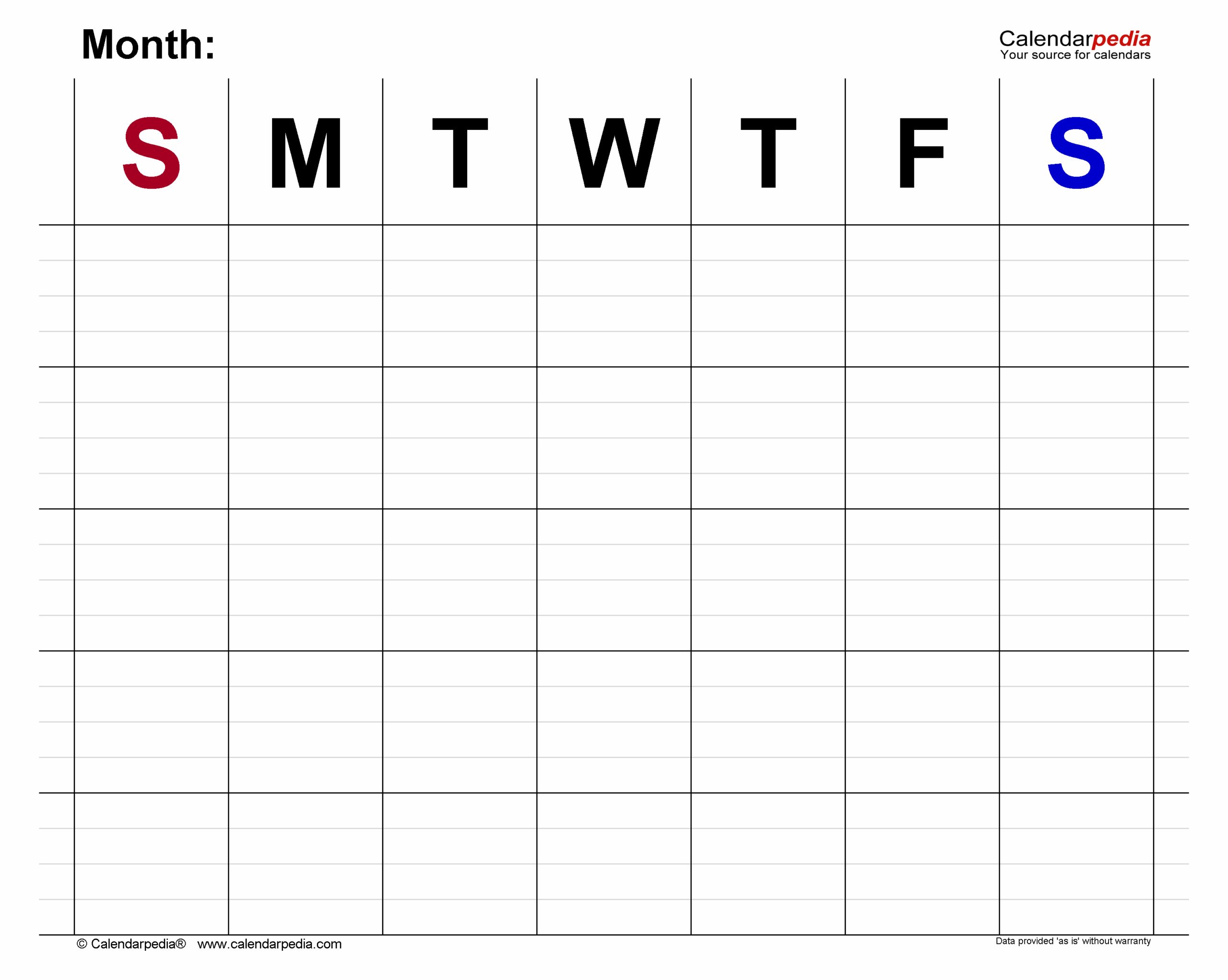 Monthly Planner Templates For Microsoft Word