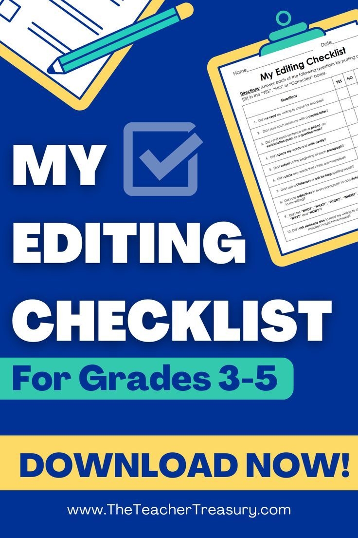 My Editing Checklist