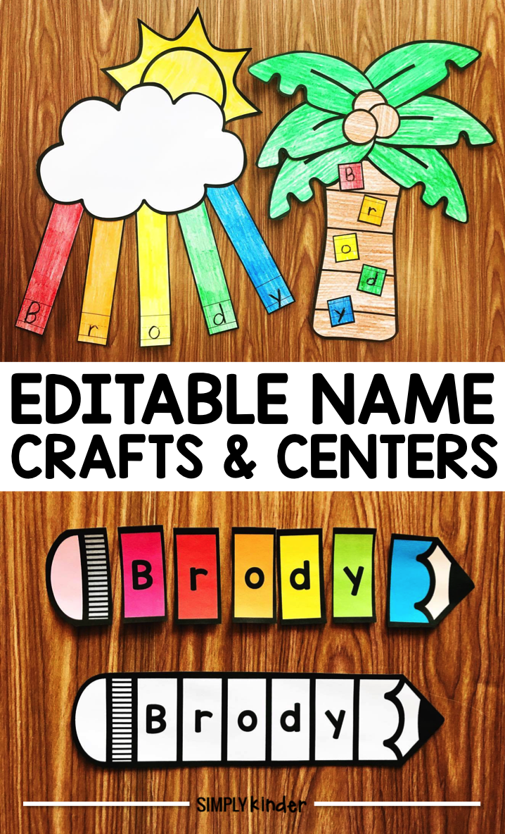 Name Crafts Name Centers Simply Kinder