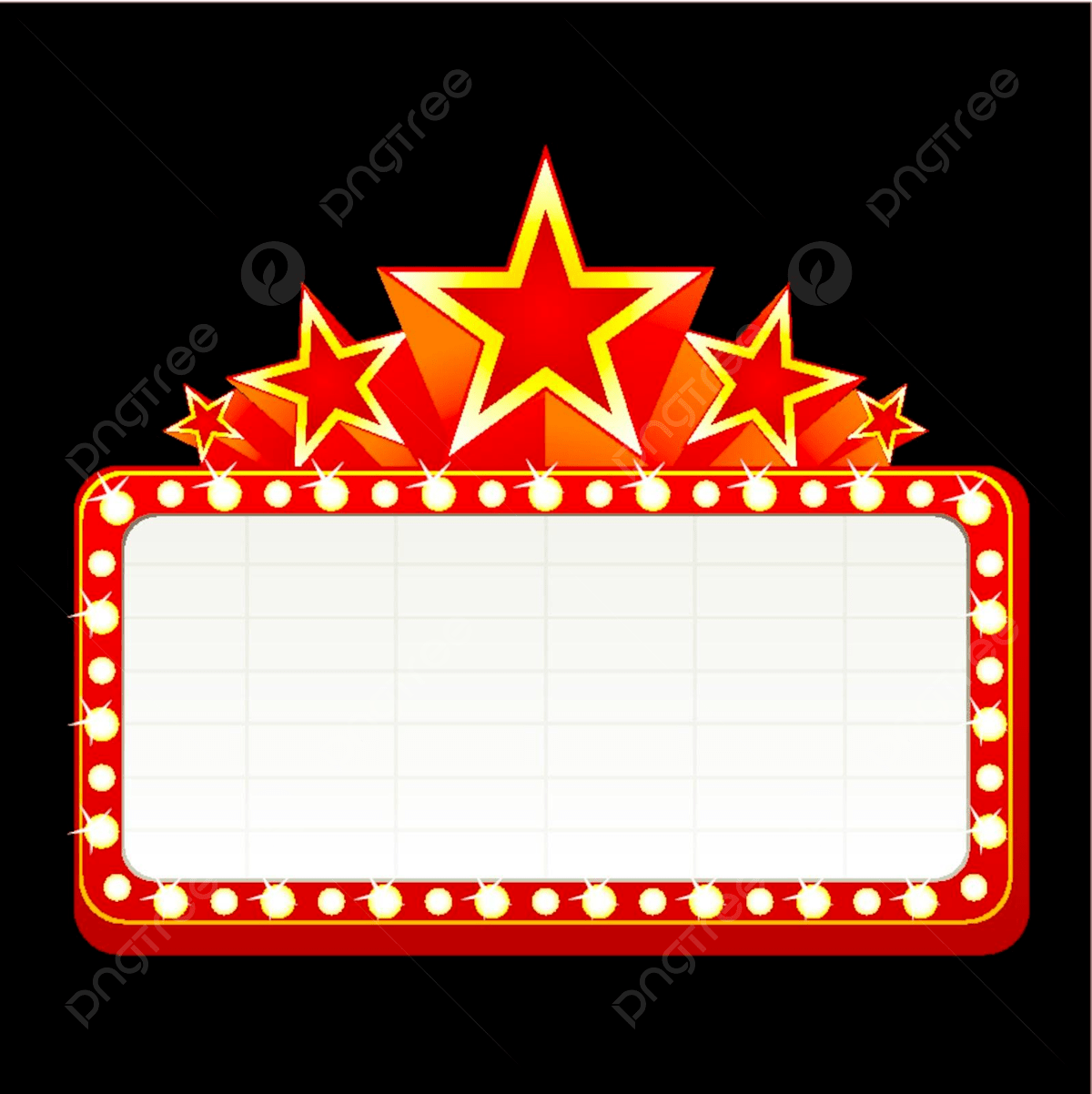 Neon Sign Marquee Cinema Placard Vector Template Download On Pngtree