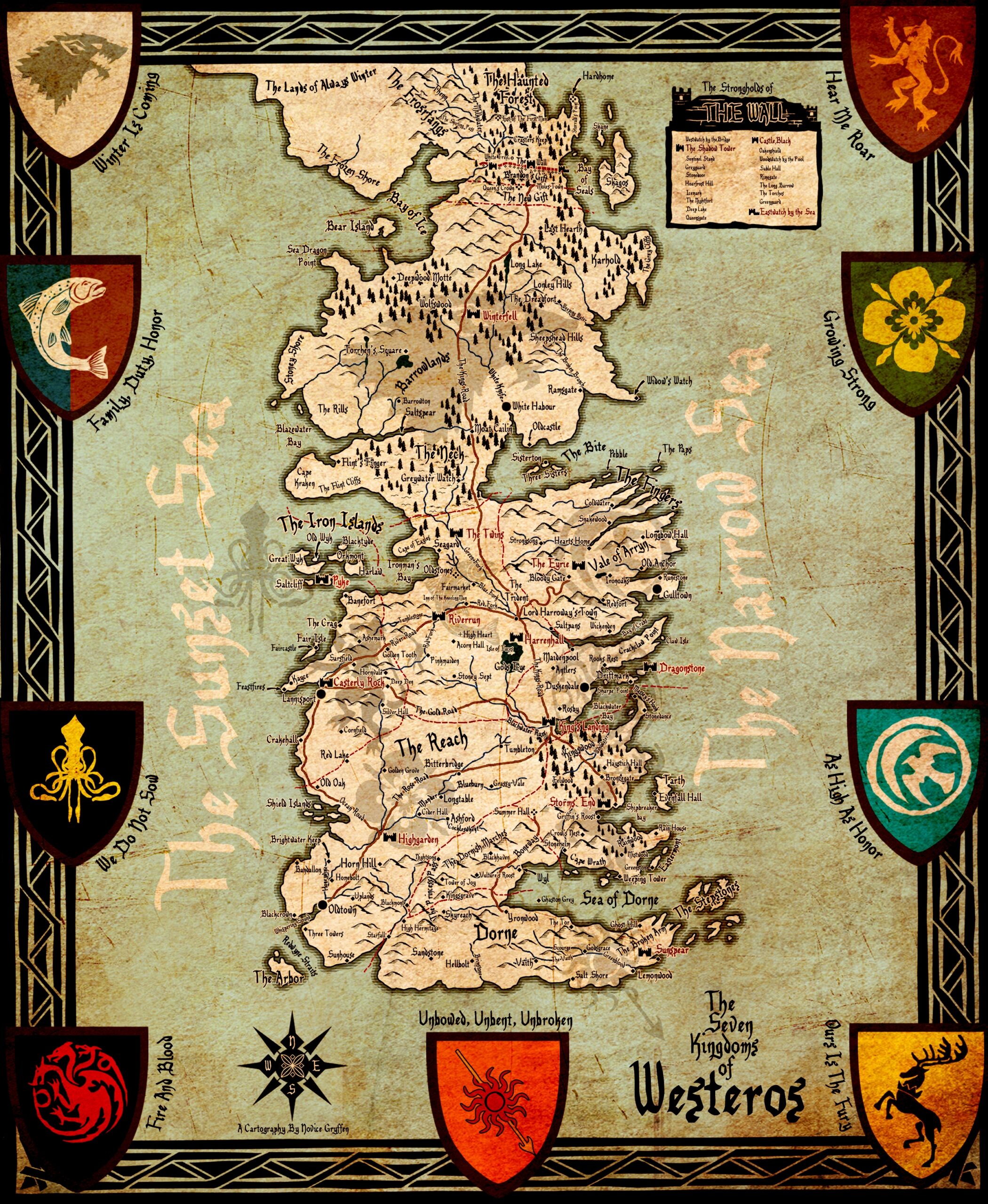 No Spoilers I Know There Are A Lot Of Westeros Maps Around Internet But This One Is Really Cool And Have Good Resolution R asoiaf