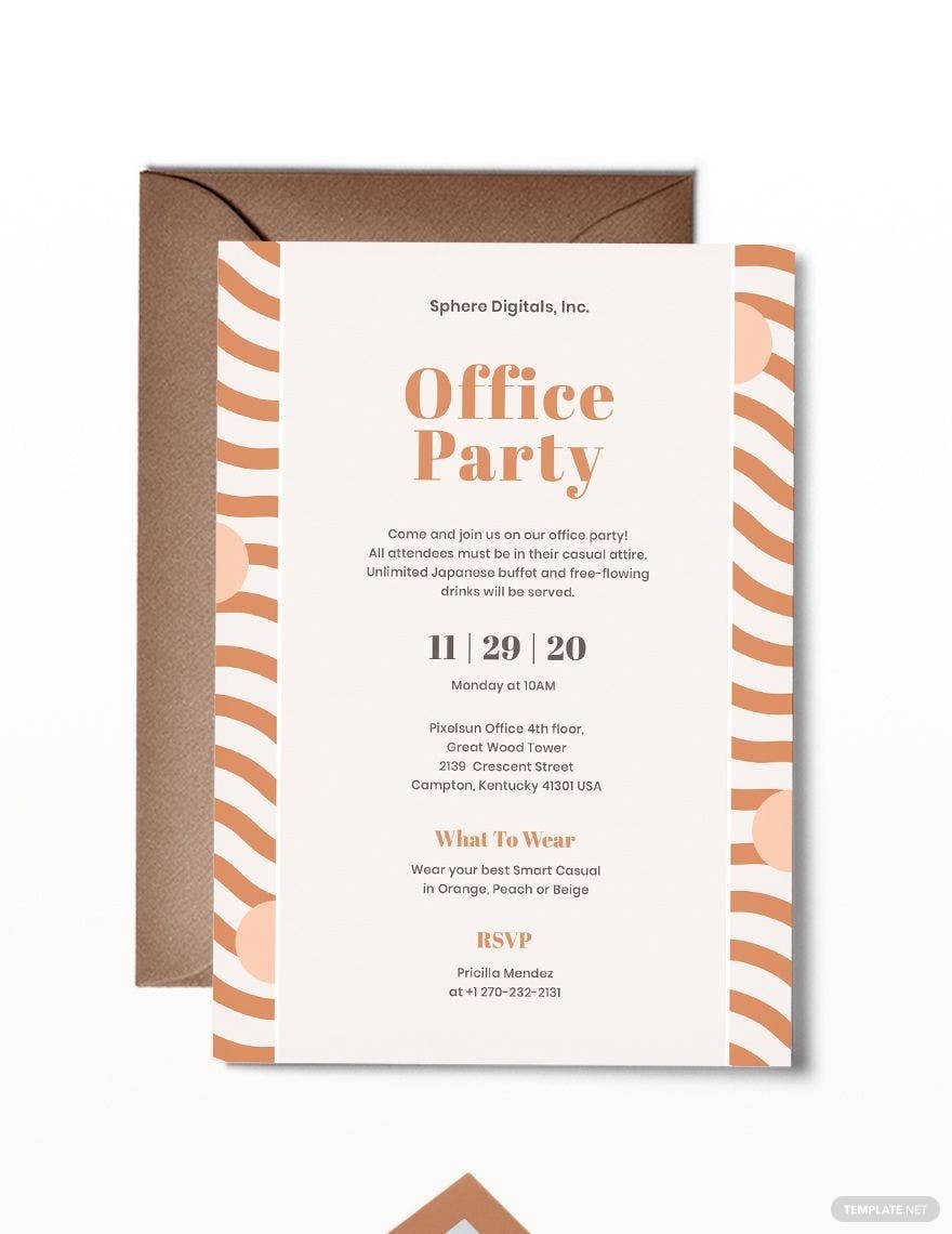 Office Party Invitation Template In Illustrator PSD Pages Word Publisher Google Docs Google Docs Outlook Download Template
