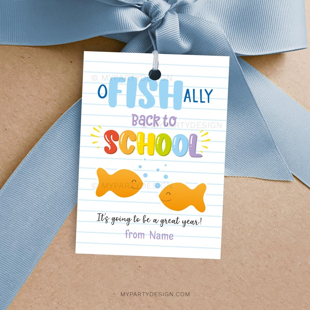 OFISHally Back To School Gift Tag Printable PDF My Party Design