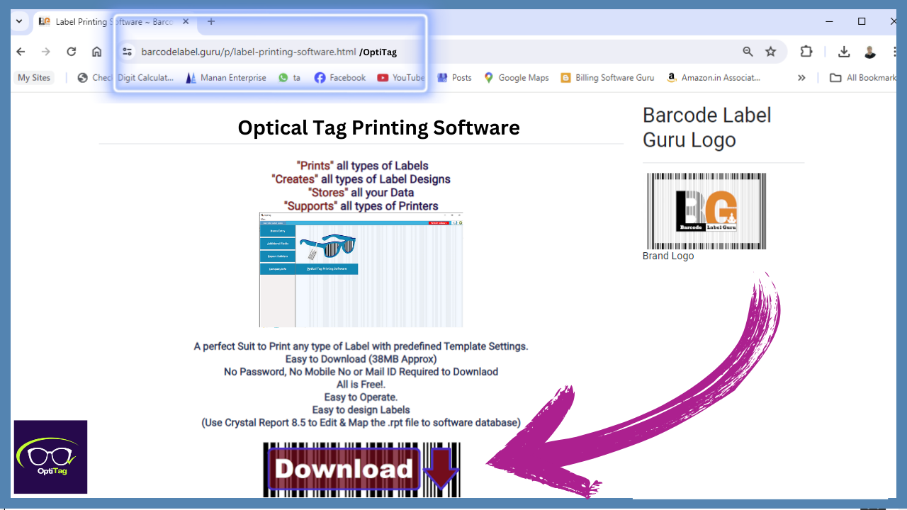 OptiTag Optical Tag Printing Software Barcode Label Guru