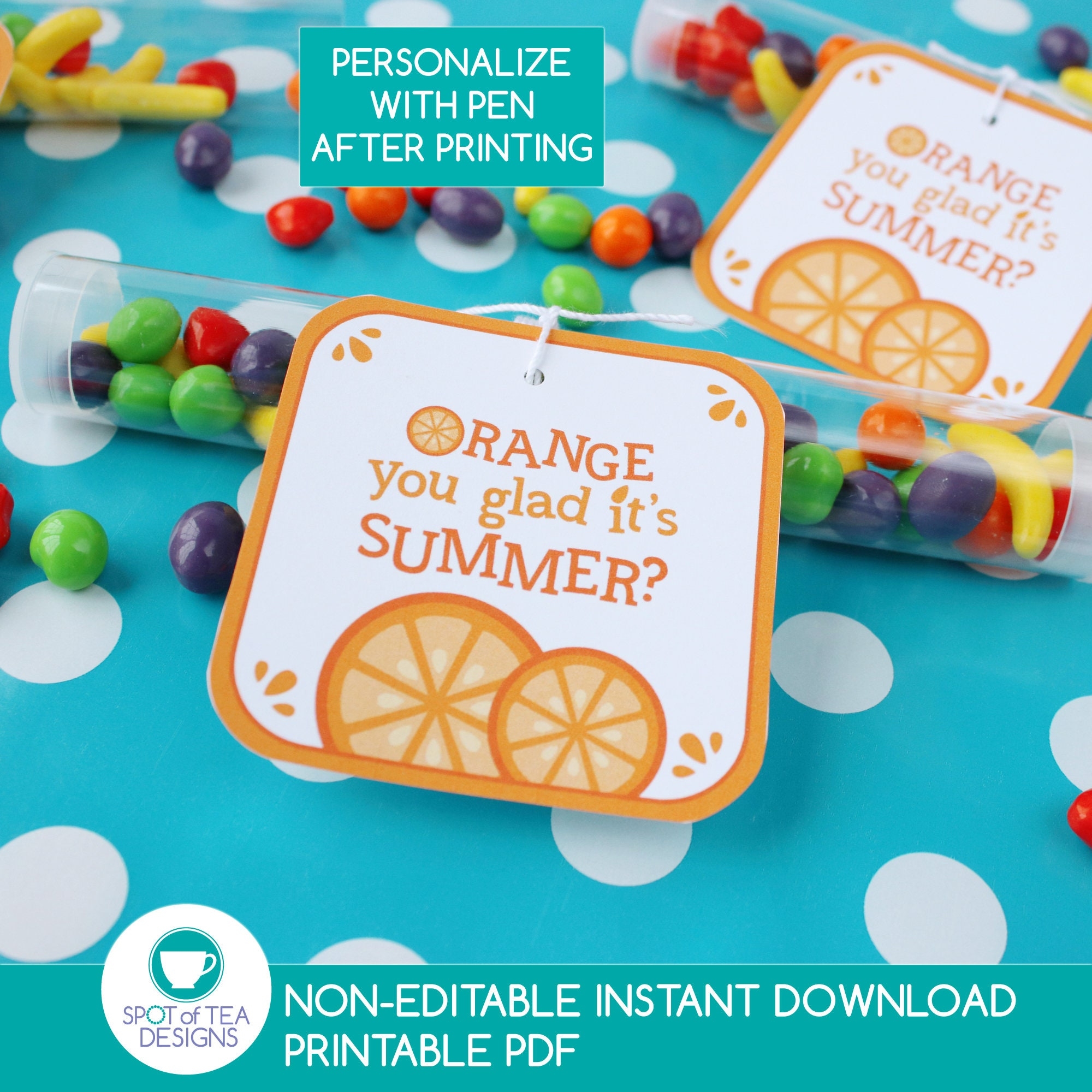 Free Editable Printable Orange You Glad It's Christmas