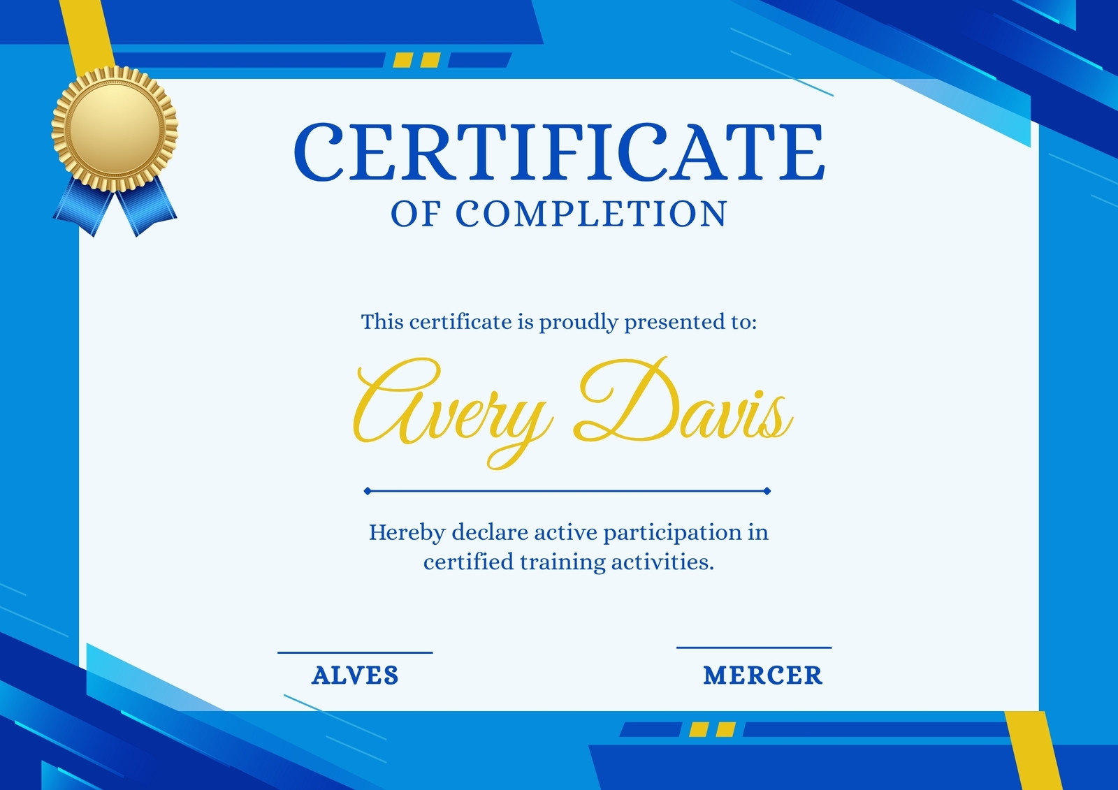 Page 11 Free Printable Custom Participation Certificate Templates Canva