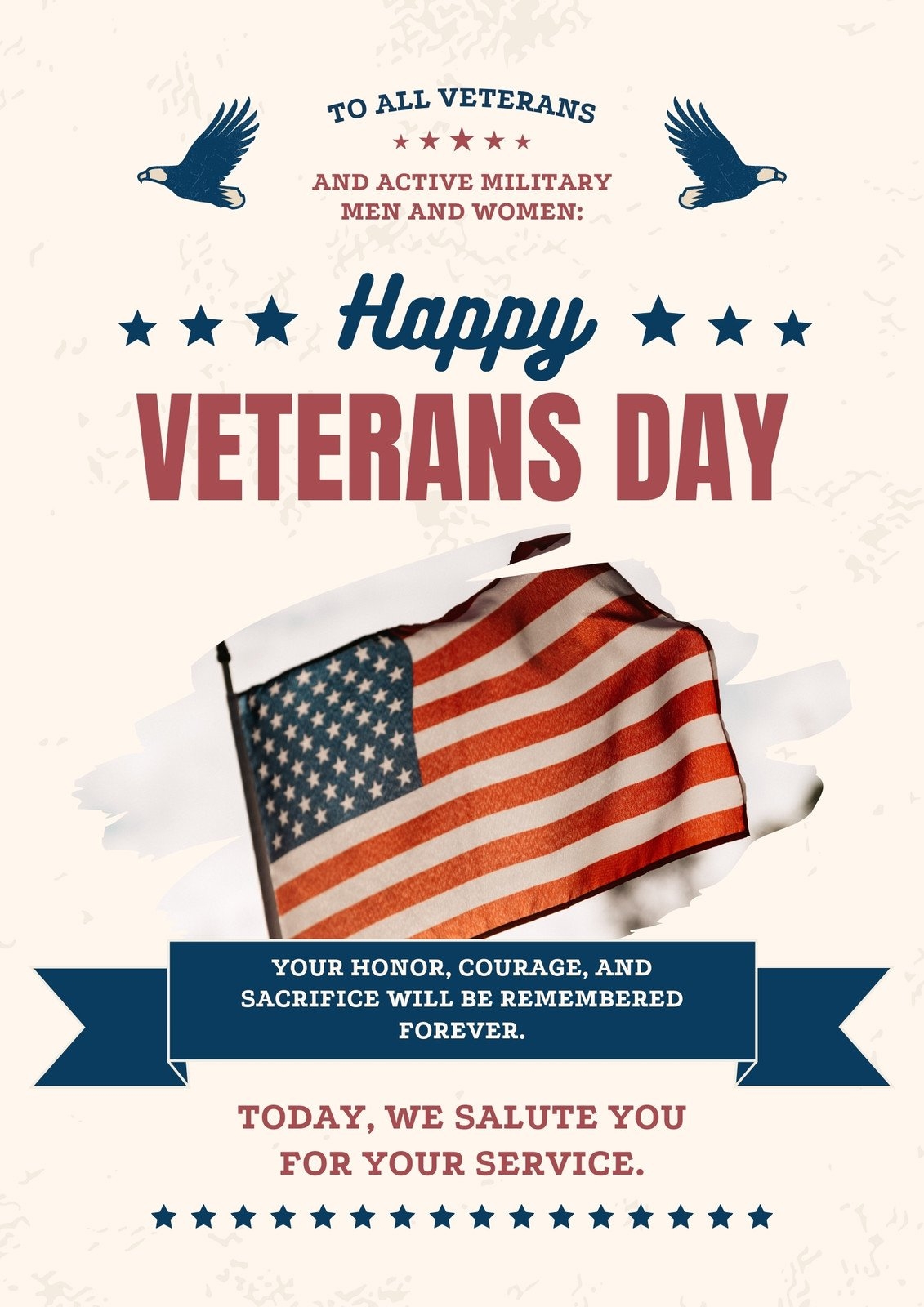 Page 2 Free And Customizable Veterans Day Templates