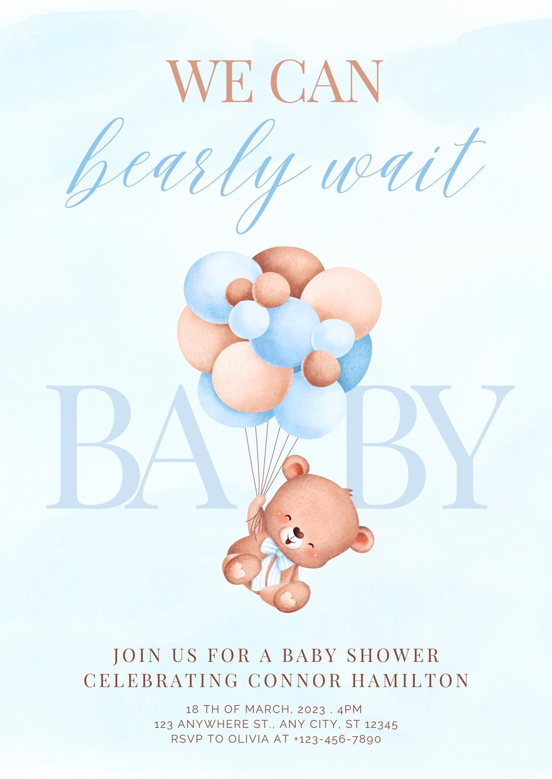 Page 2 Free Custom Printable Baby Shower Invitation Templates Canva