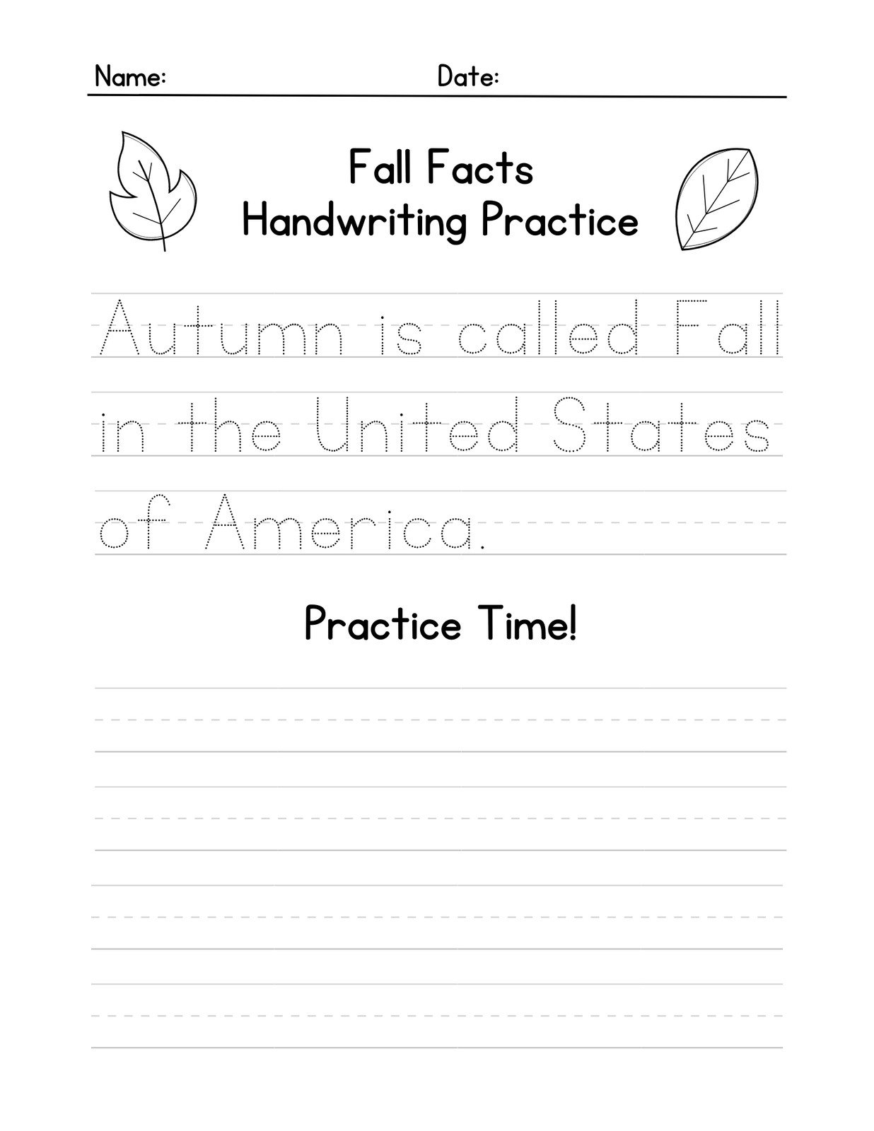 Editable Printable Handwriting Worksheet